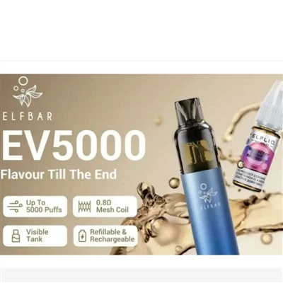 ELFBAR Meluncurkan Rokok Elektronik Isi Ulang EV5000 di Inggris, Dibanderol £...