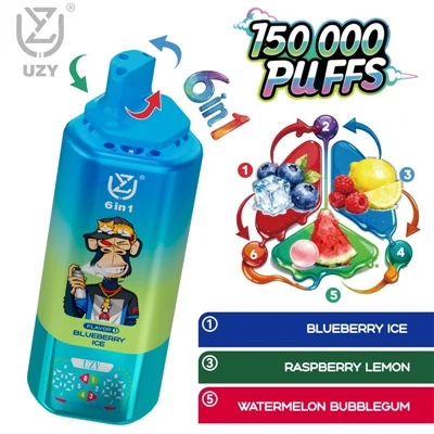 Rokok Elektronik Sekali Pakai UZY 6-dalam-1 150K|150000 Puff, Enam Peralihan ...