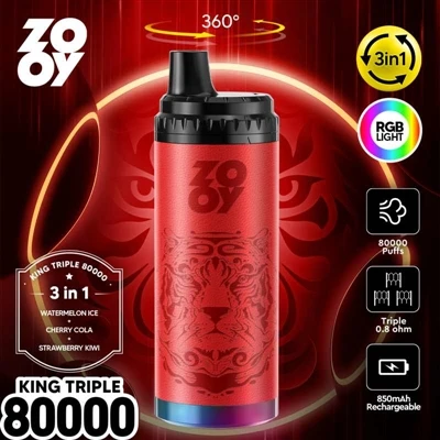 ZOOY KING 3-dalam-1 80000 Puff Vape Sekali Pakai: Inovasi Teknologi dan Anali...