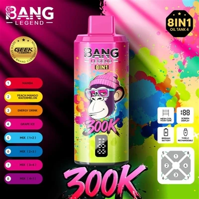 Bang Legend 300K – Mendorong Batasan Daya Tahan Rokok E-sekali Pakai